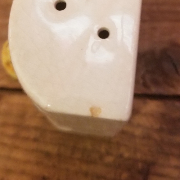 Vintage GNCO Japan WOODEN SPICE RACK w/ 6 Ceramic Fruit Themed Shakers / Jars - Picture 9 of 15